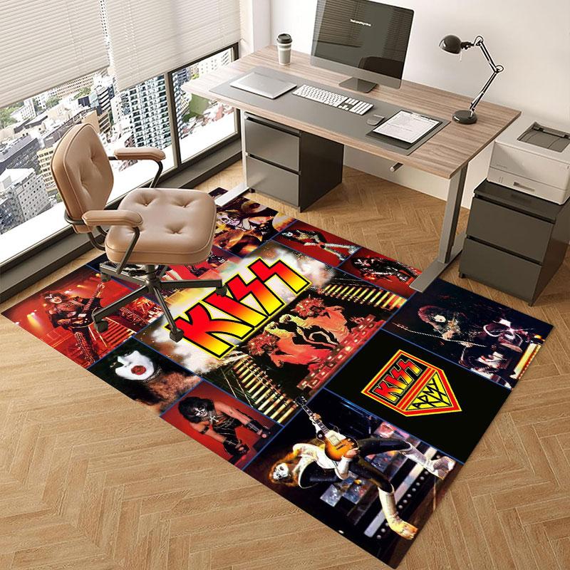 KISS rock band Carpets and Rug 3D Printing Carpet Floor Mat Living Room Bedroom Large Area Soft Carpet-JM006