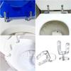 Toilet Lid Hinges WC Hinge Premium Universal Durable with Bolts Screw Fittings Toilet Replacement Part for Flush Toilet Cover