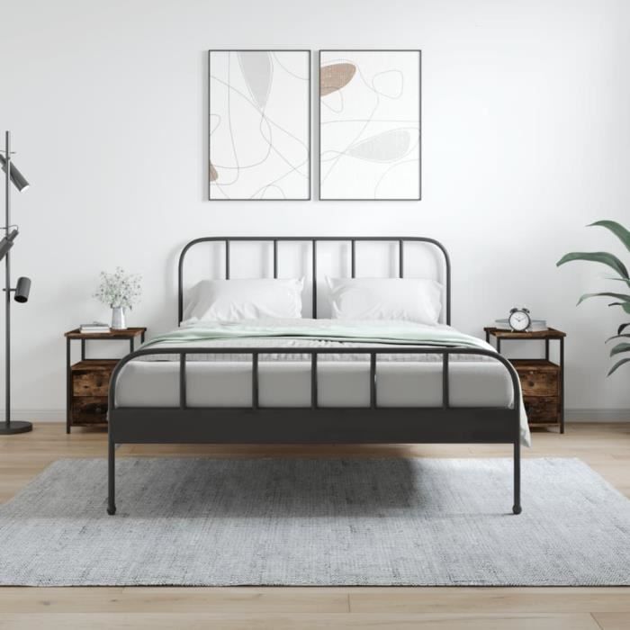 VidaXL Bedside Tables 2 Pcs Smoked Oak 34x35.5x50 Cm Engineered Wood 826018