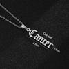 Twelve Constellation Stainless Steel English Letter Necklace - Unisex Titanium Pendant Chain
