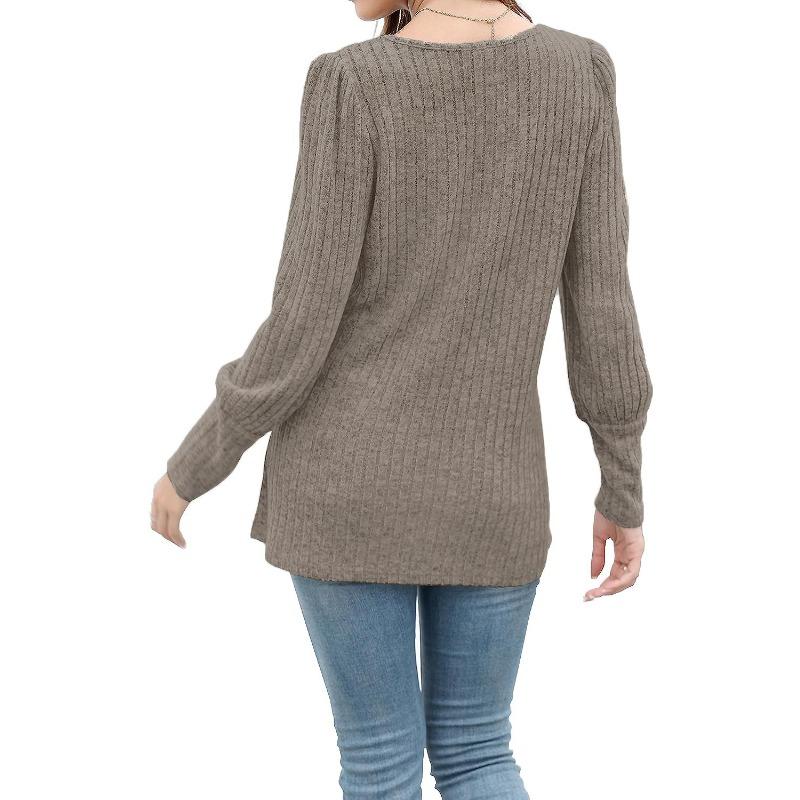 YYFS Женская мода повседневная весна осень однотонные принты длинные рукава квадратный воротник блузки и рубашки