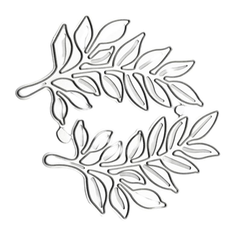 Вырубки 'Листья' из углеродистой стали, Трафареты 'Листья' для дня рождения, Вырубки для вырезания на День Рождения для скрапбукинга, Бумажной карты
