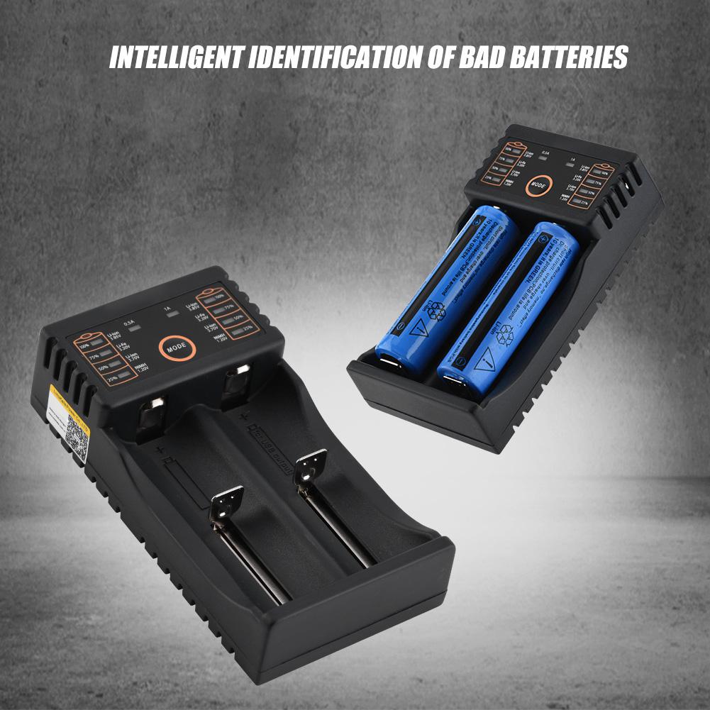 Liitokala Lii-202 USB-зарядное устройство для аккумуляторов 18650 18490 18350 17670 17500 16340(RCR123)