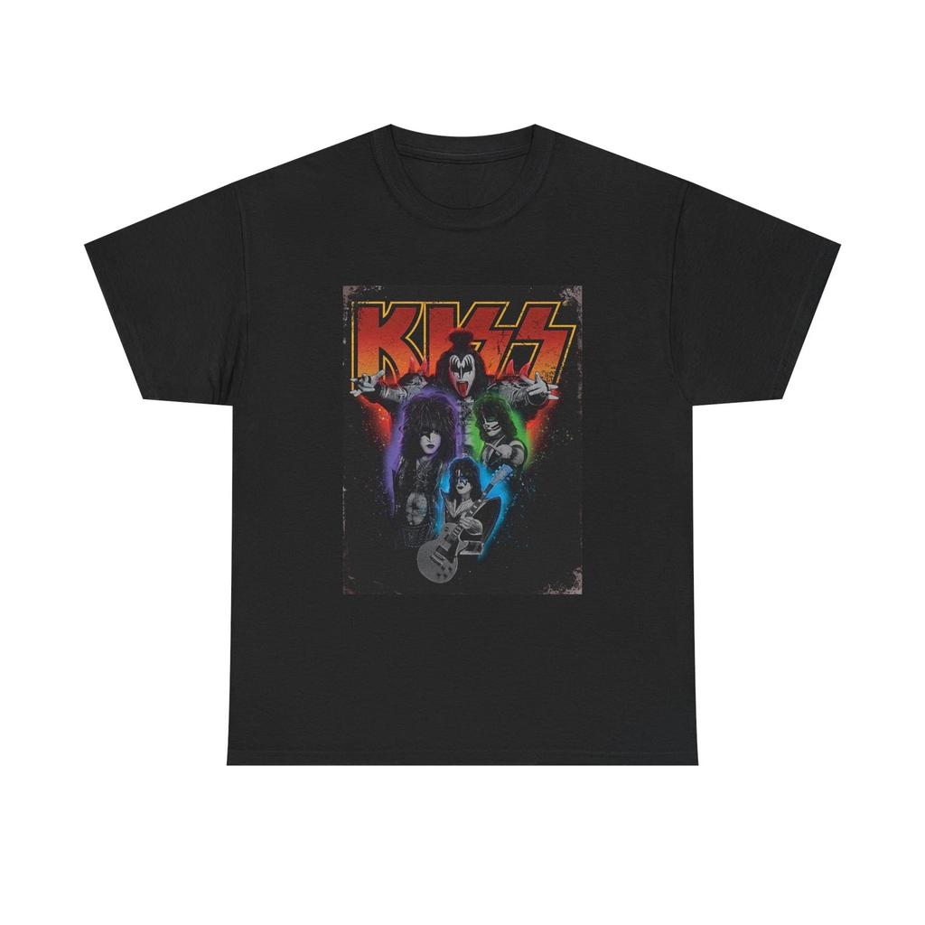 Kiss Tshirt Rock Band Poster Logo Merch Vintage Unisex Heavy Cotton Tee
