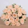 18 Head Real Happy Flower  Natural Simulated Rose High Quality Dry Rose Flowers  Home Decorative