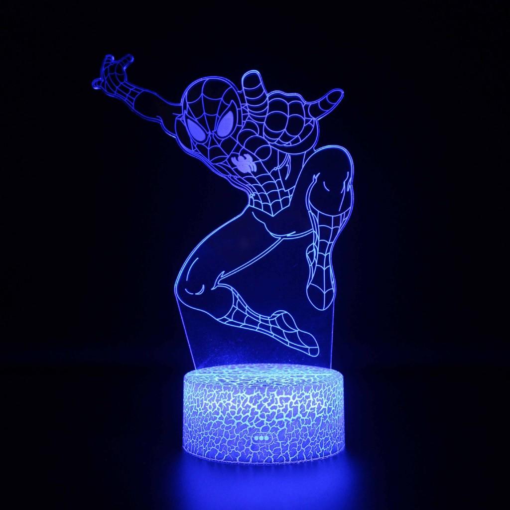 Spider-man 3d Led Night Light Modern Home Bedroom Decoration With Remote Control