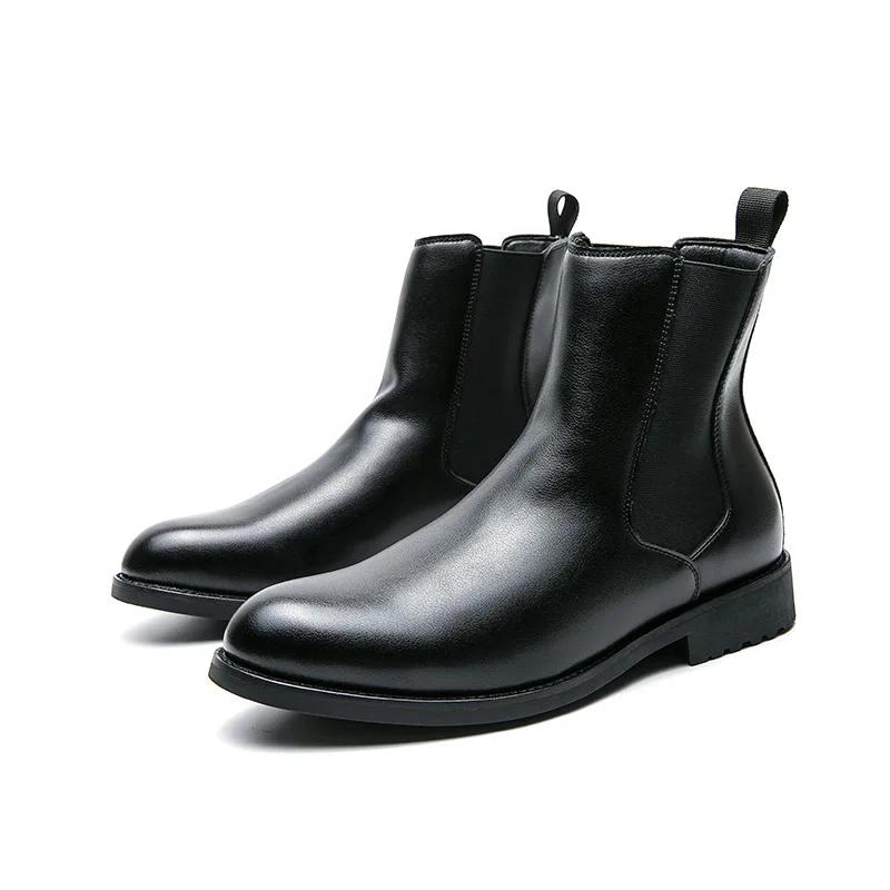 Men's Classic Retro Chelsea Boots Mens Fashion Leather Ankle Boots Men British Style Short Boots High-top Casual Shoes 2024