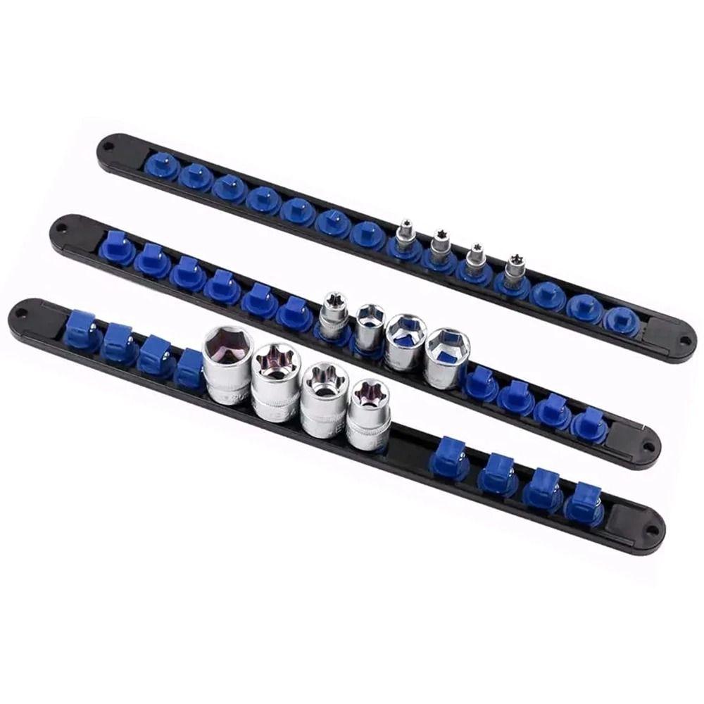 360° Swivel ABS Socket Organizer 1/4Inch 3/8Inch 1/2Inch Socket Clip Rail Holder
