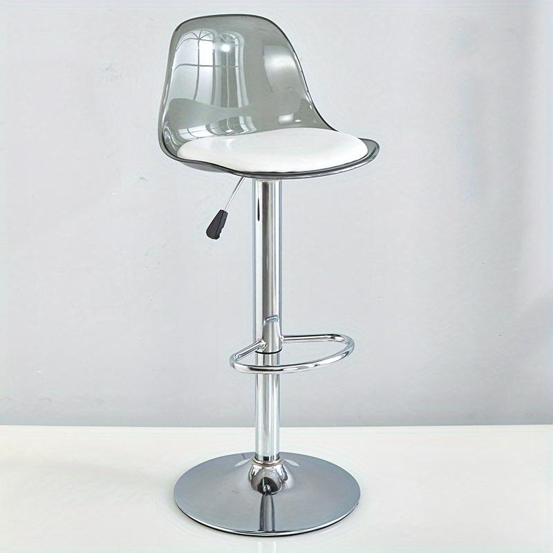 Акриловый барный стул для дома, высокий стул, стул с подъемным механизмом и спинкой, прозрачный, телескопический, для стойки администратора, кассира, барный стул, мебель