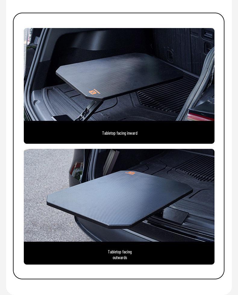 Премиальный обеденный столик для заднего сиденья автомобиля из массива дерева - Портативный, компактный столик для чая и кемпинга