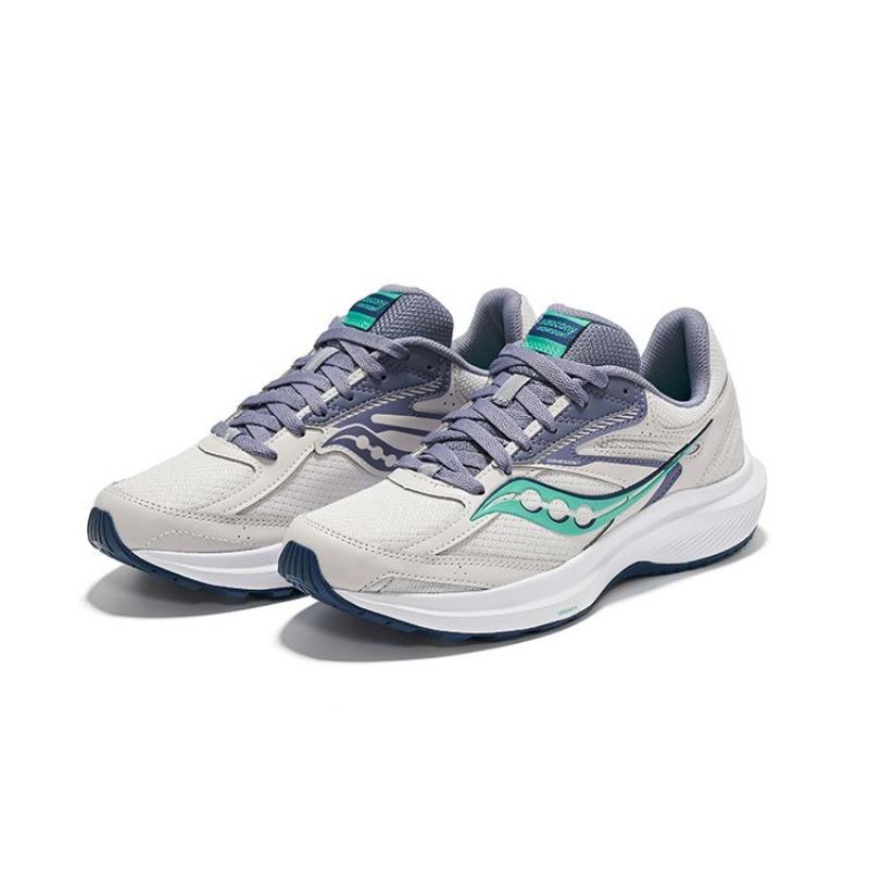 Saucony Cohesion 17 women low-top marathon running shoes grey green cushioned breathable S10943-103