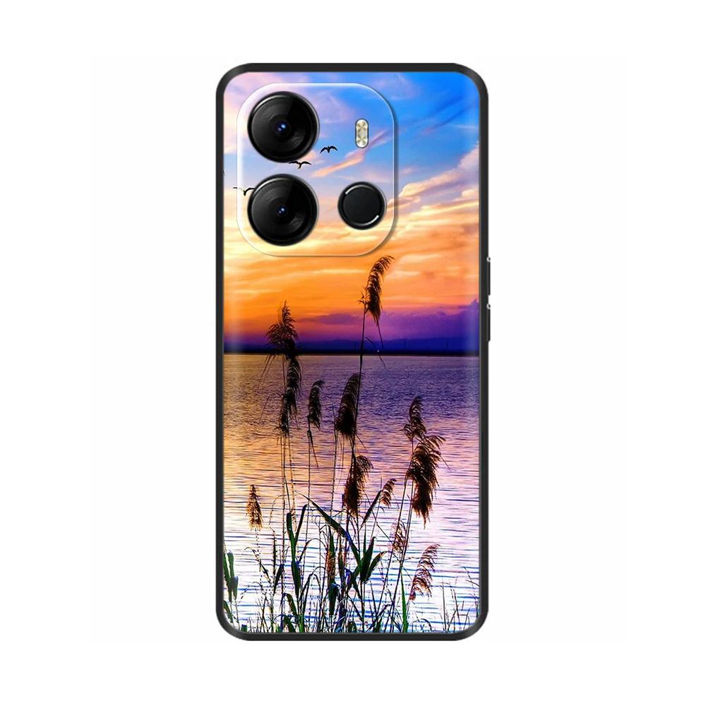 Для чехла Spark Go 2023 Мягкий черный силиконовый бампер-крышка Для Tecno Spark Go 2023 BF7n Чехол Capa Защитный чехол для мобильного телефона Etui