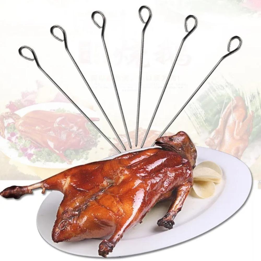 20 шт. многоразовых шампуров для барбекю из нержавеющей стали 20/25/30 см шампуры для барбекю жареный гусь игла для пикника