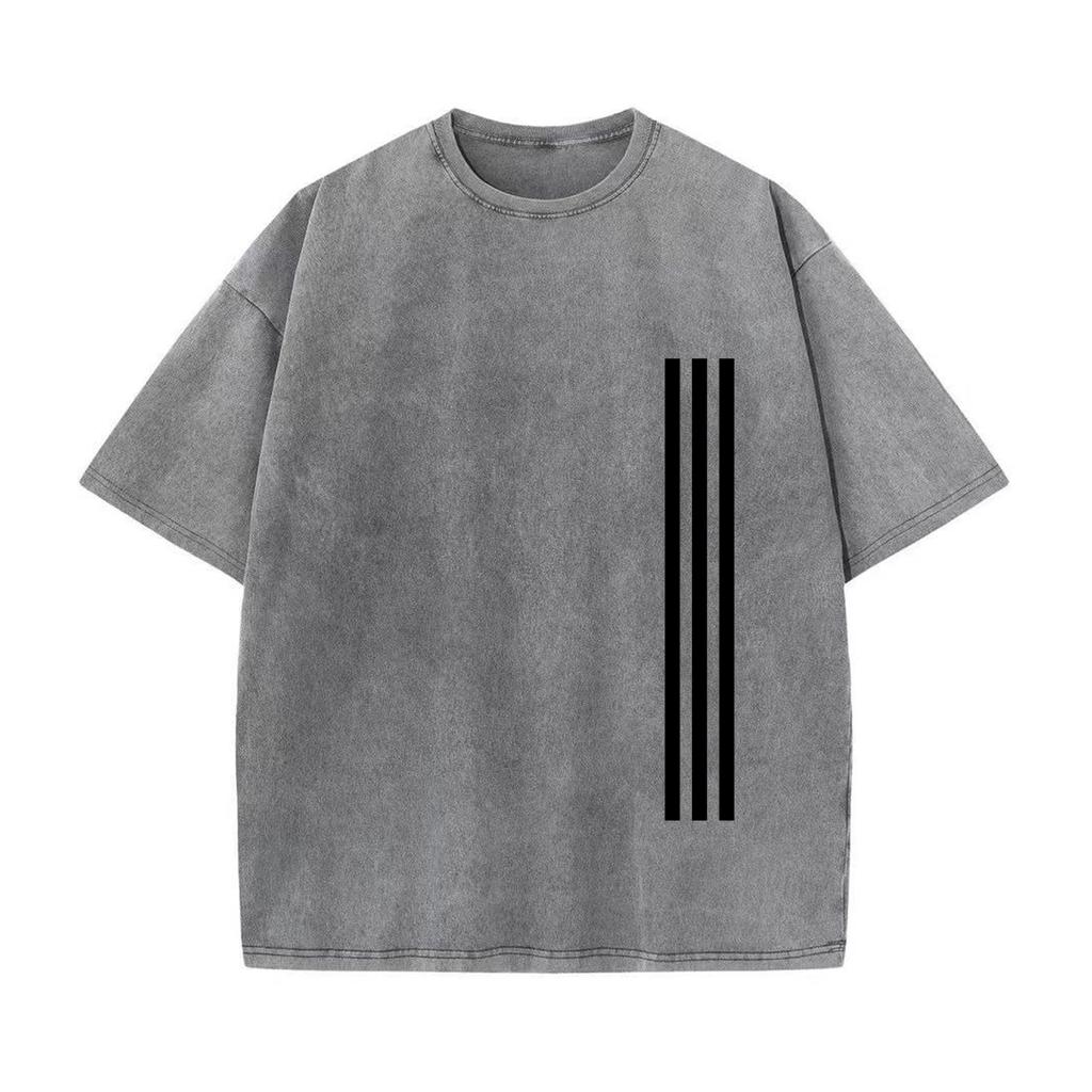 Оверсайз одежда с коротким рукавом ретро стираный хлопок свободные уличные топы ретро стираный винтажная футболка высокого качества футболки лето