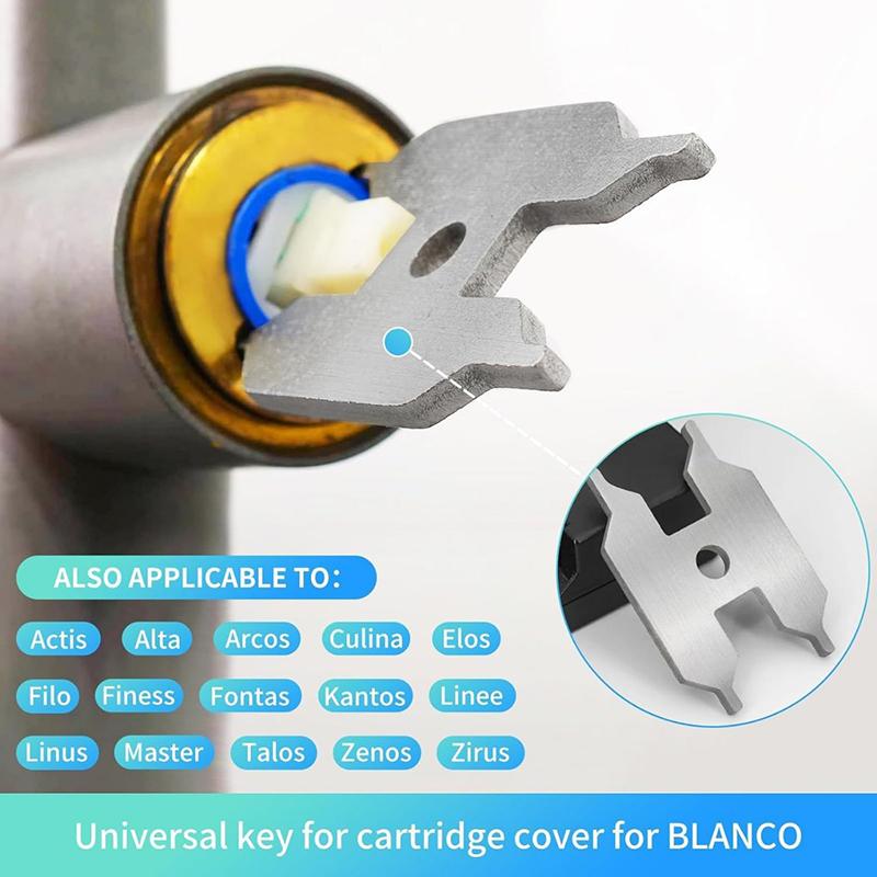 1PC stainless steel Universal Key For Cartridge Cover Easy To Replace Filter Household Faucet Filter Cover Removal Tool
