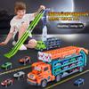 Coaster Racetrack Car-Rocket Lift Transformed Racing Car Combination Large Car Transporter Truck Folding Track Vehicle Kids Gift