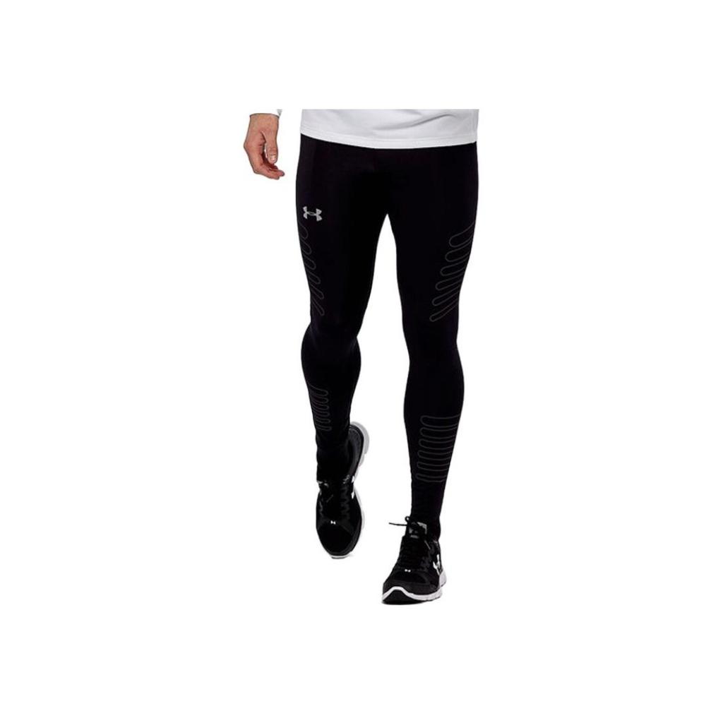 Under Armour Однотонные светоотражающие спортивные леггинсы с логотипом, мужские леггинсы, черные 1299035-001