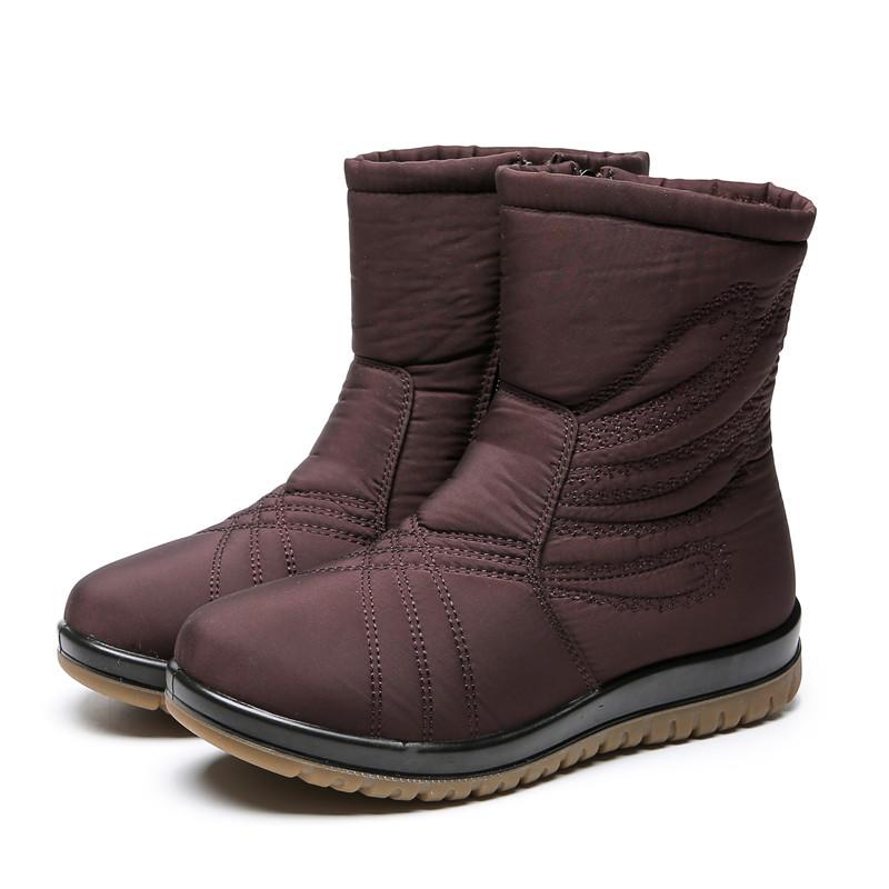 Зимние ботинки женские бархатные утолщенные водонепроницаемые нескользящие теплые нескользящие ботинки для пожилых людей среднего возраста из хлопка ботинки для мам