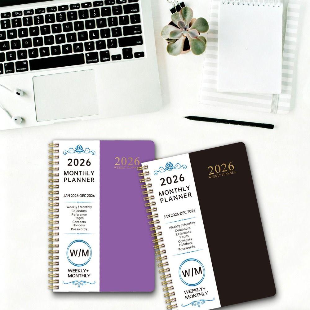 Книга-дневник формата А5 на спирали Спиральный блокнот Планировщик годового расписания Студенческое планирование