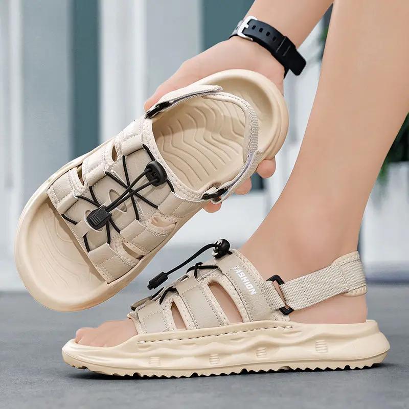 Fashion Outdoor Shoes for Men Driving Trend 2025 Eva Open Toe Non-slip Comfortable Original Barefoot Wholesale Styles Adult Man Sandals