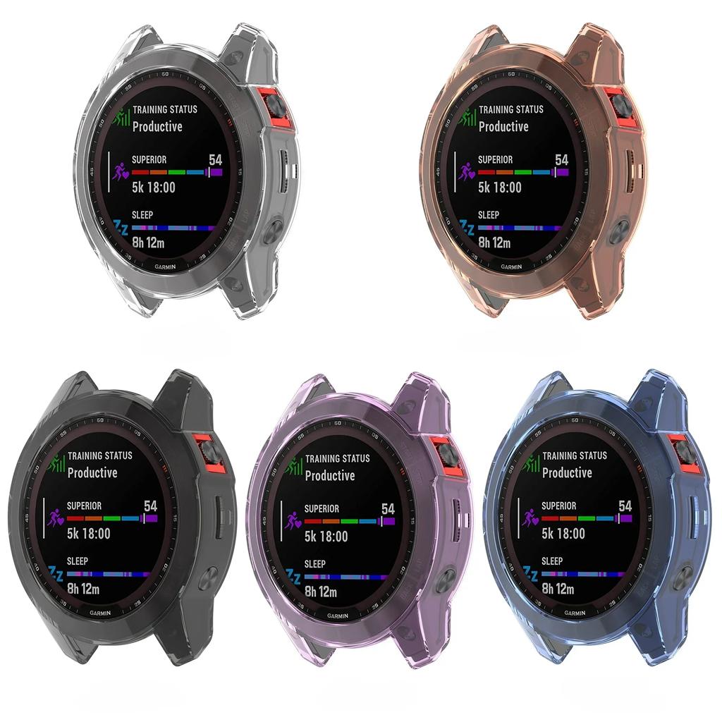 Прозрачный ТПУ чехол для Garmin Fenix 6 6S 6X Pro 7 7S 7X Pro 5 5S 5X Plus Мягкий защитный чехол для часов Garmin Тонкая накладка