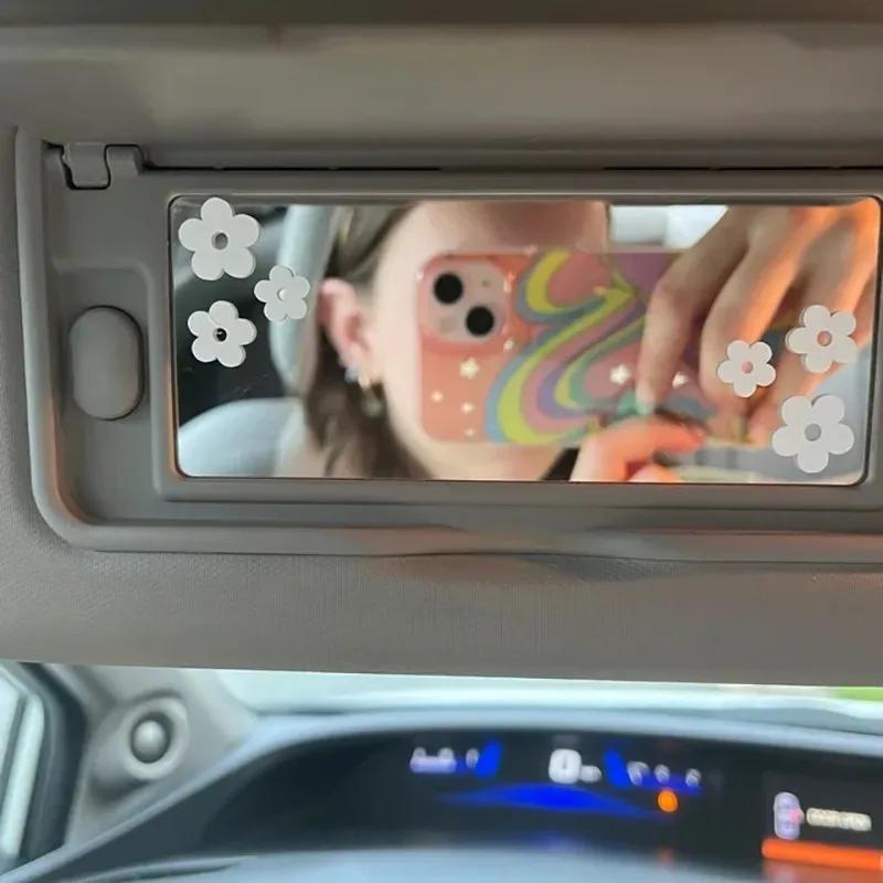 Цветы Наклейки на Зеркало Заднего Вида в Салон Автомобиля Авто DIY Косметическое Зеркало Чехол для Телефона Декор Ноутбука Виниловые Наклейки