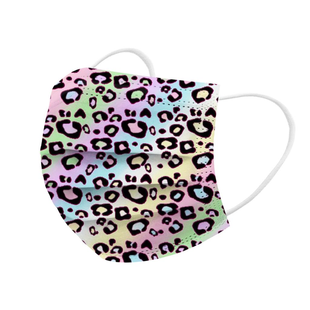10 шт. трехслойная одноразовая пыленепроницаемая защитная маска с леопардовым принтом для взрослых