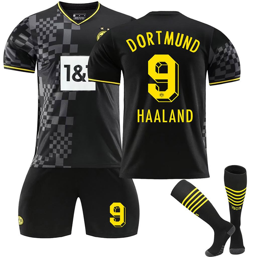 2223 Dortmund Away Jerseys Children's Football Training Suit Set