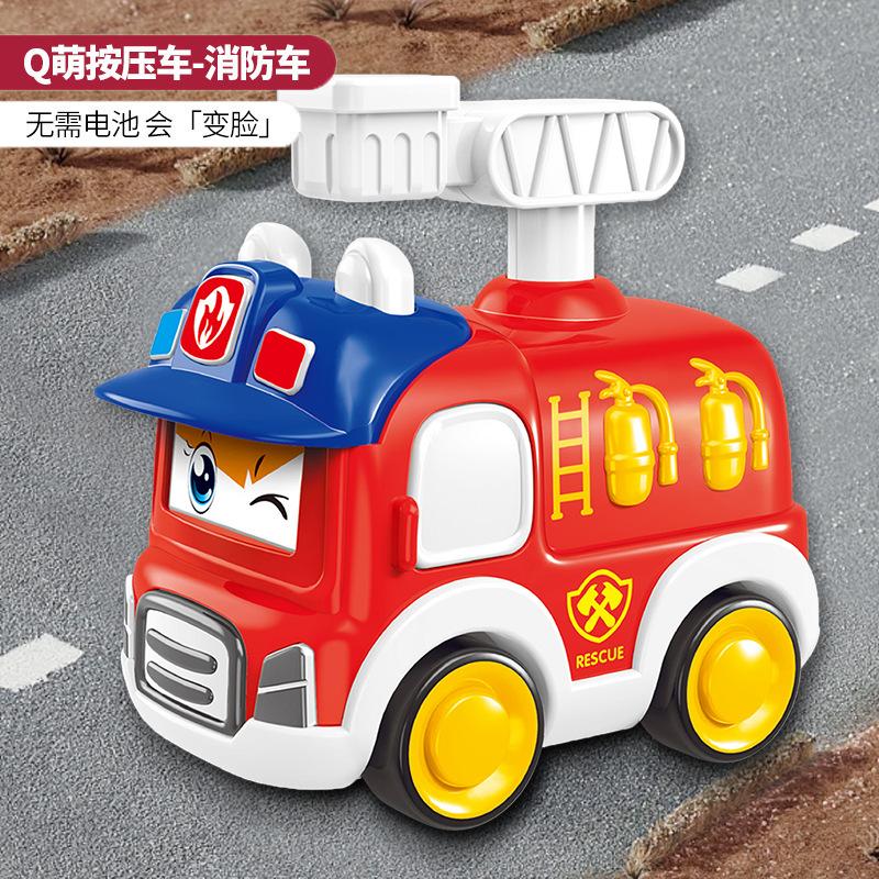 1PC Baby Toddler Press and Go Vehicle Cartoon Infant Mini Animal Ambulance Police Car Fire Truck Excavator Model Gift Idea ideal for Children