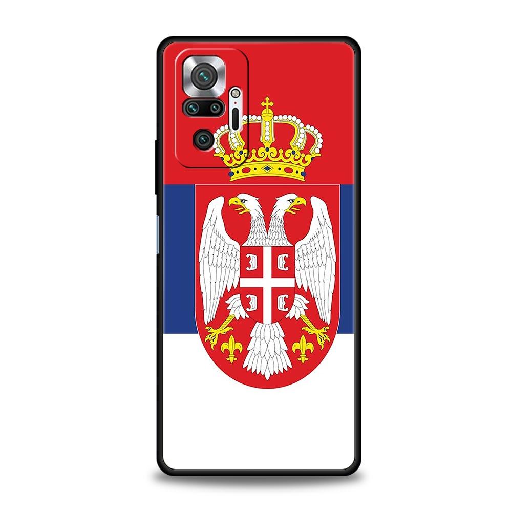 Флаг Сербии Значок Чехол для телефона Для Xiaomi Redmi Note 14 13 12 5G 11 10 Pro Plus 4G 9S 9 14C 13C 12C 10C 9C 9A Мягкий ТПУ Чехол