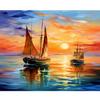 Sunset By The River Diy Frame Painting By Numbers Kits Modern Scenery Pictures On Numbers For Unique Gift 40x50cm