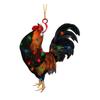 6 шт./компл. Рождественская шапка, украшение в виде цыпленка, акриловая шапка Санты, петух, елка, подвесное украшение для праздничной вечеринки, автомобиль