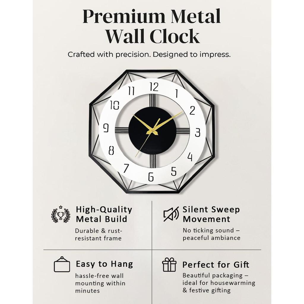 Изысканные металлические настенные часы для декора дома – Стильные часы для гостиной и спальни, Дизайнерские настенные часы, Большие подвесные часы