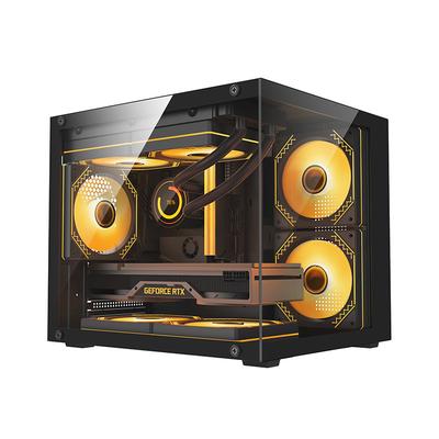 Мини Прозрачный Настольный Компьютерный Корпус Башня ПК Для Материнской Платы M-Atx/Itx Длина Видеокарты 320 мм HDD+SSD USB 3.0 12 см Вентилятор