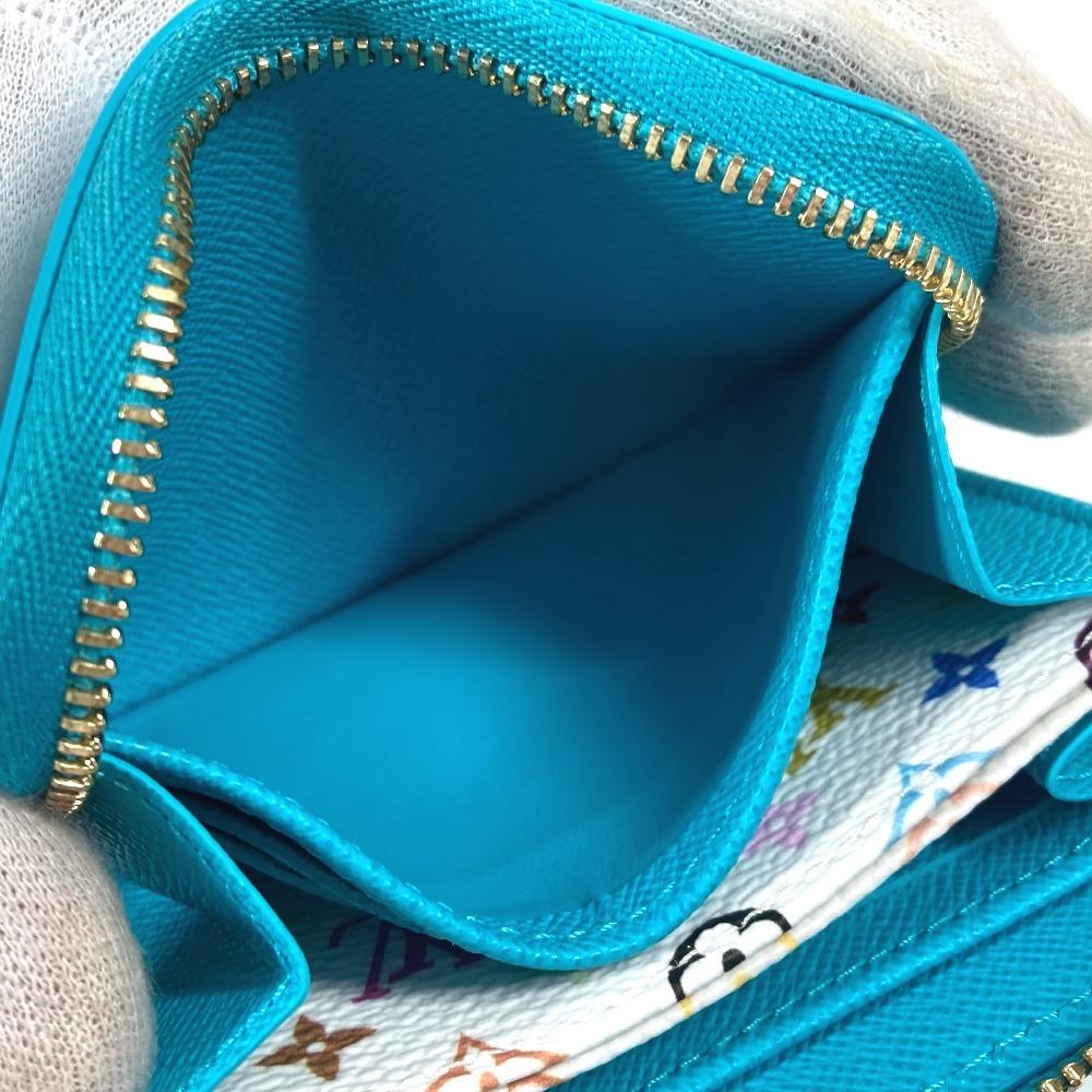 Louis Vuitton M14145 Takashi Murakami Epi zip-around coin purse Wallet blue
