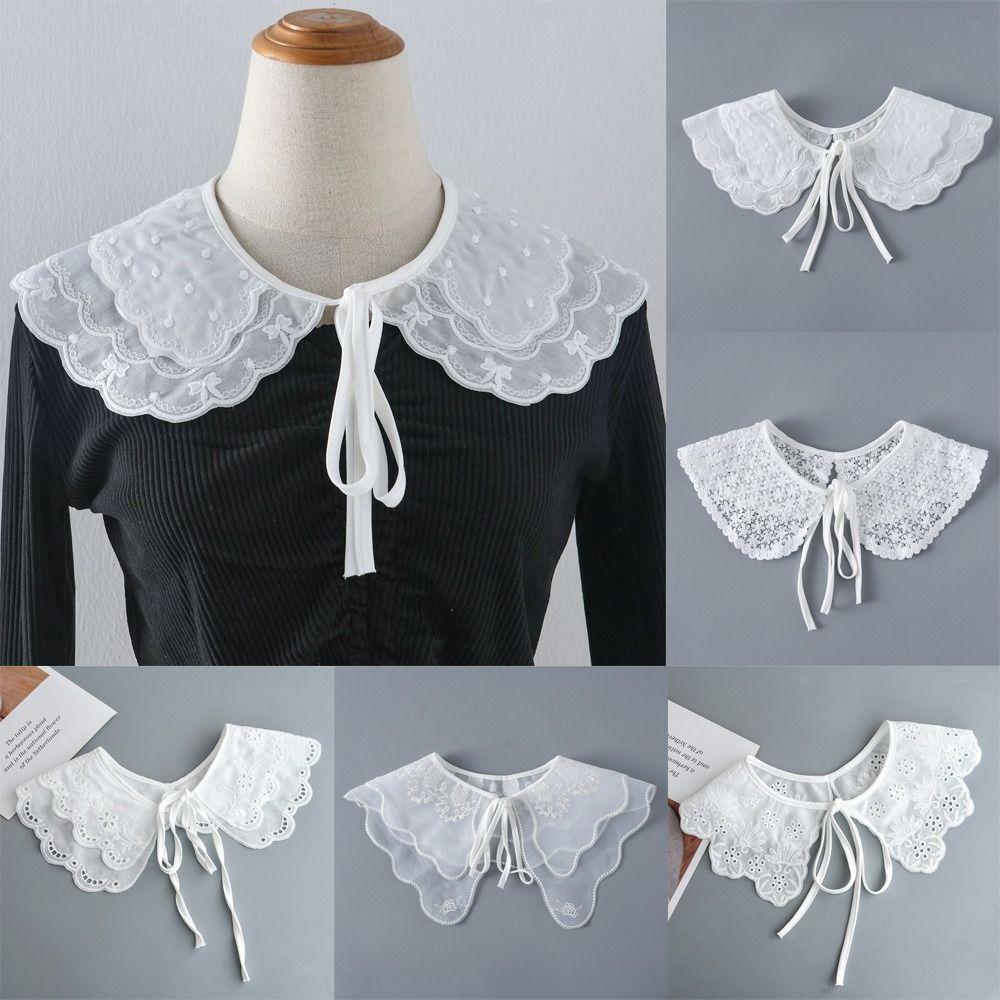 Хлопковый поддельный воротник DIY лацкан половина рубашки отрегулируйте одежду дамы накидка женщины девушки