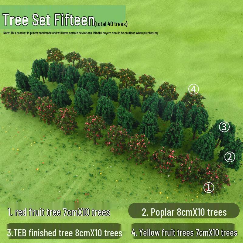 DIY Handmade Architectural Sand Table Model: Garden Scene with Micro Landscape Miniature Trees