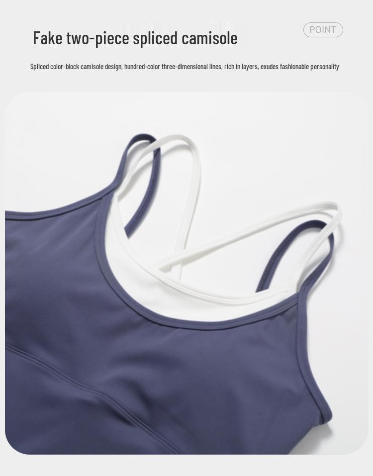 Двухцветный комбинезон-слинг с открытой спиной для занятий спортом на открытом воздухе и йогой