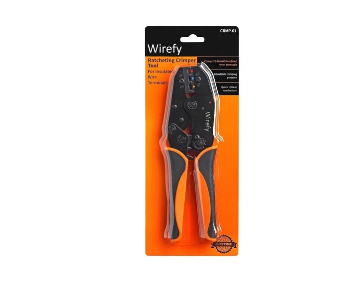 Pince à sertir - wirefy - crmp-01 - couleur orange - acier - haute qualité