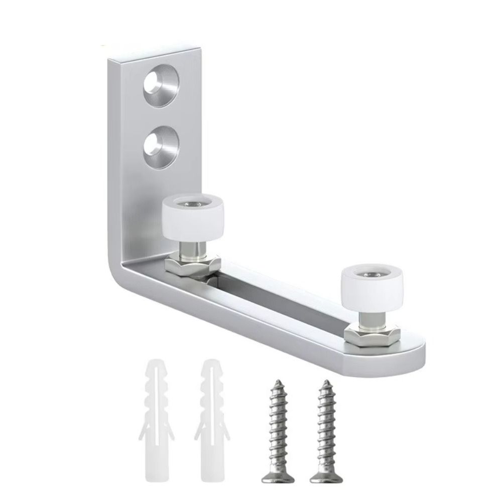 Wall-mounted Barn Door Swing Stop Double Wheel Bottom Guide Smooth Barn Door Floor Guide  Residence