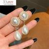 Luxury Style Imitation Pearl Pendant Earrings Delicate Wedding Statement Jewelry Accessories Elegant Anniversary Gifts