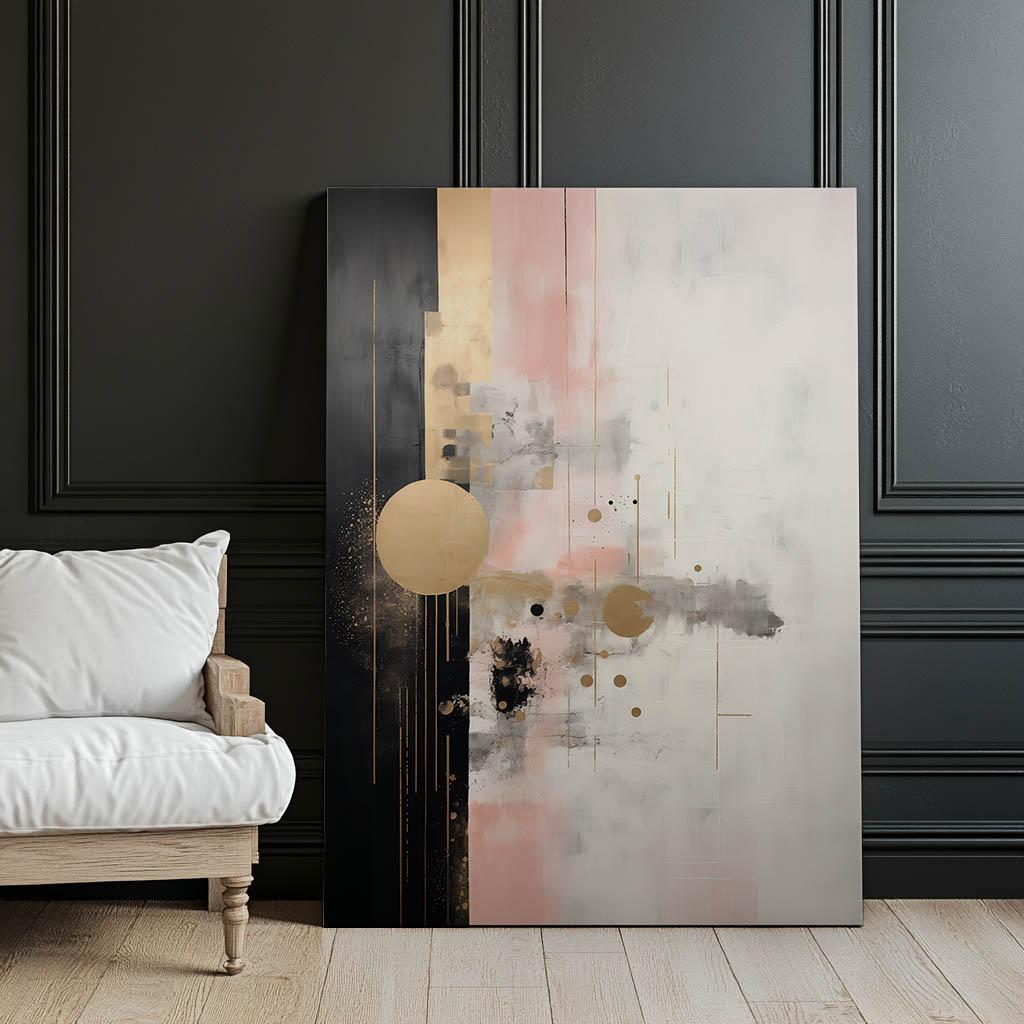 Minimalistyczna Harmonia Barw Minimalistyczna Harmonia Barw, 50X70 Cm, Rama Drewniana Ciemny Brąz, Papier Matowy 230 Gsm