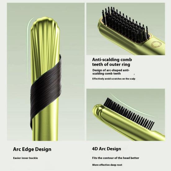 Беспроводной выпрямитель для волос с защитой от ожогов, 3-скоростной светодиодный дисплей температуры, зарядка через USB, выпрямитель для волос