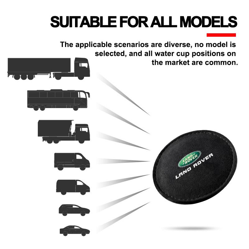 Накладка на подстаканник из ПУ кожи, коврик-подставка с логотипом для Land Rover Range Rover Defender Freelander Discovery 1 2 3 Evoque Rover L322 L405