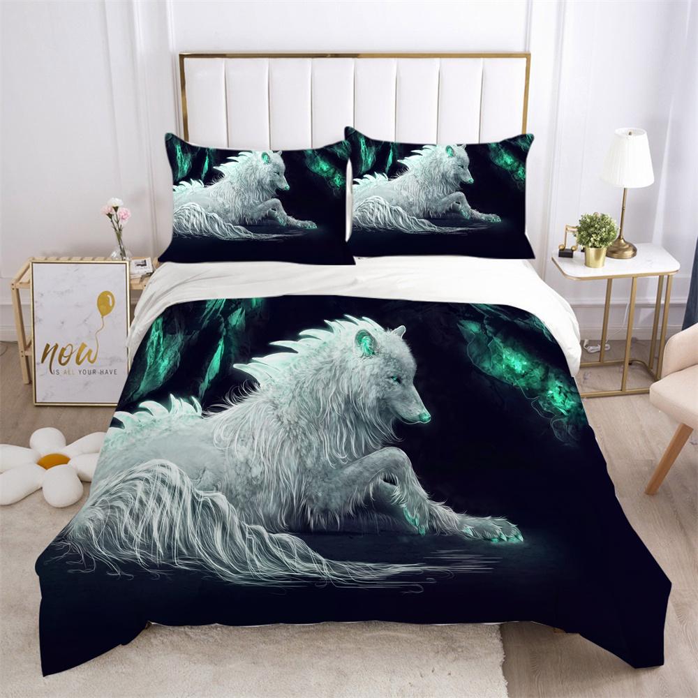 Комплект постельного белья с 3D принтом единорога, комплект постельного белья одного размера, высококачественный полиэстер, декор для детской спальни