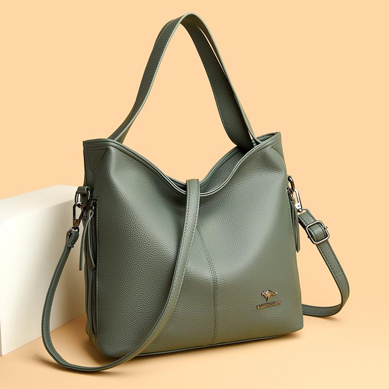 Модная сумка-тоут с подвесным ушком, большая средняя сумка из коровьей кожи, женская сумка для поездок на работу, сумка через плечо