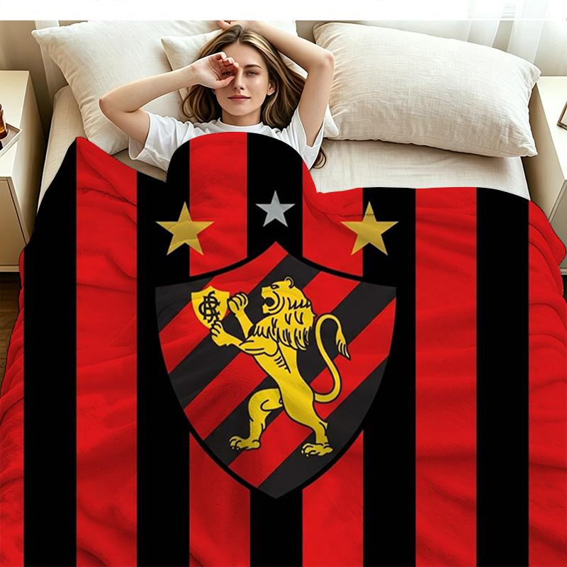 Sport Club Do Recife Print Flannel Blanket High Quality Warm Comfortable Cover for All Seasons Perfect for Gifts Home Decor