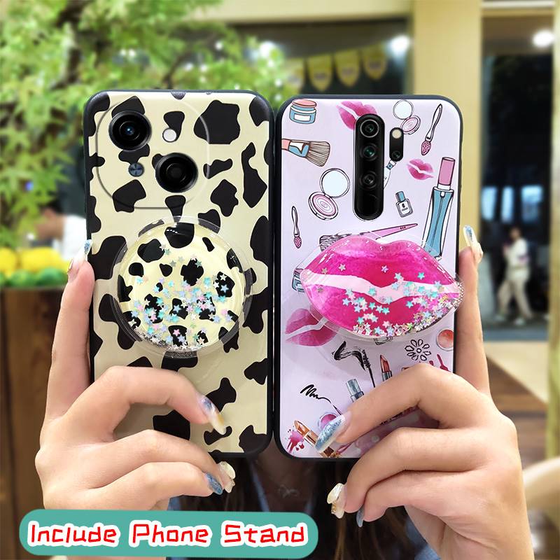 Защитная вращающаяся подставка чехол для телефона для Tecno POP9 4G/Spark GO 1/KL4 водонепроницаемый ТПУ с силиконовым покрытием софт-тач с блестками прочный