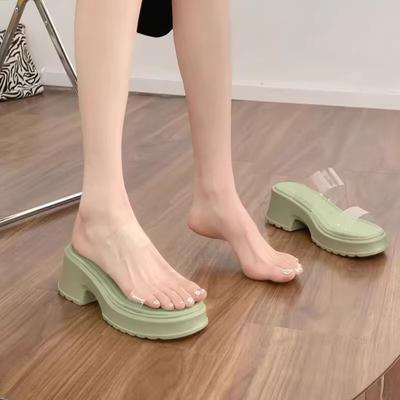 С юбками, тапочками, женская летняя верхняя одежда на толстом каблуке, новые модели не устают, высокие каблуки, танкетка, прозрачные сандалии.