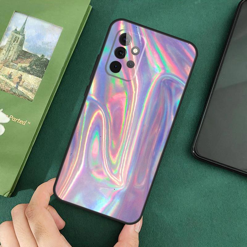 Голографический радужный чехол для Samsung Galaxy A54 A12 A22 A32 A52 A72 A52S A14 A70 A51 A71 A33 A53 A73